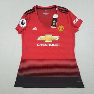 NWT Adidas Womens Man Utd Manchester United Home Jersey 2018/19 Red Womens Large